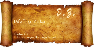 Déry Zita névjegykártya