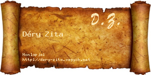 Déry Zita névjegykártya